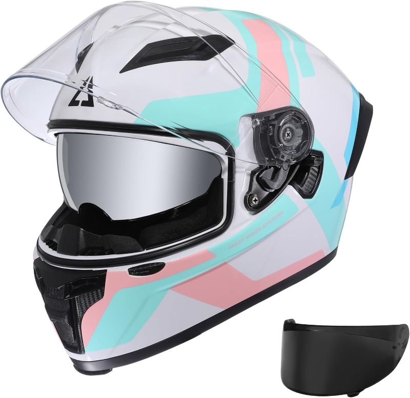 Photo 1 of 
TRIANGLE Full Face Motorcycle Helmet Dual Visor Street Bike for Adult DOT Approved size l