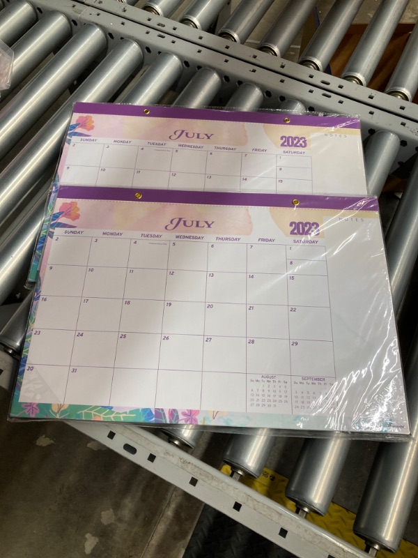 Photo 1 of Desk Calendar 2024-17x12 Wall Calendar - Ensight - Thick Paper & Notes Section - Runs from December 2023 - December 2024 (Watercolor) Sea Spirit ** 2 PACK BUNDLE **