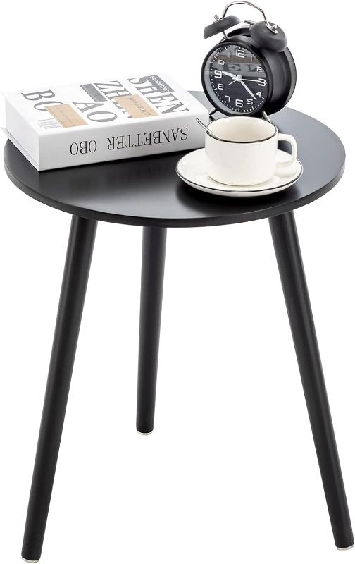 Photo 1 of 
Roll over image to zoom in






6 VIDEOS


VIEW IN YOUR ROOM
Apicizon Black Round Side Table, Black End Table for Small Spaces, Simple Nightstand for Living Room, Bedroom, Bedside Table Nursery Table with Black Wood Legs, 16.5 x 20.5 Inches