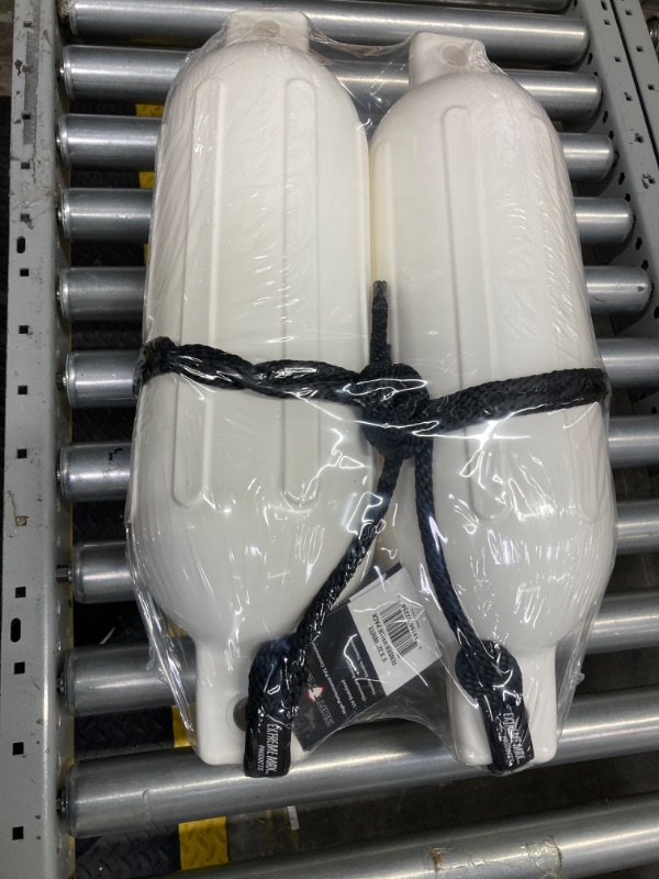 Photo 3 of Extreme Max 3006.7201 BoatTector Inflatable Fender Value 2-Pack - 6.5" x 22", White White 6.5" x 22"