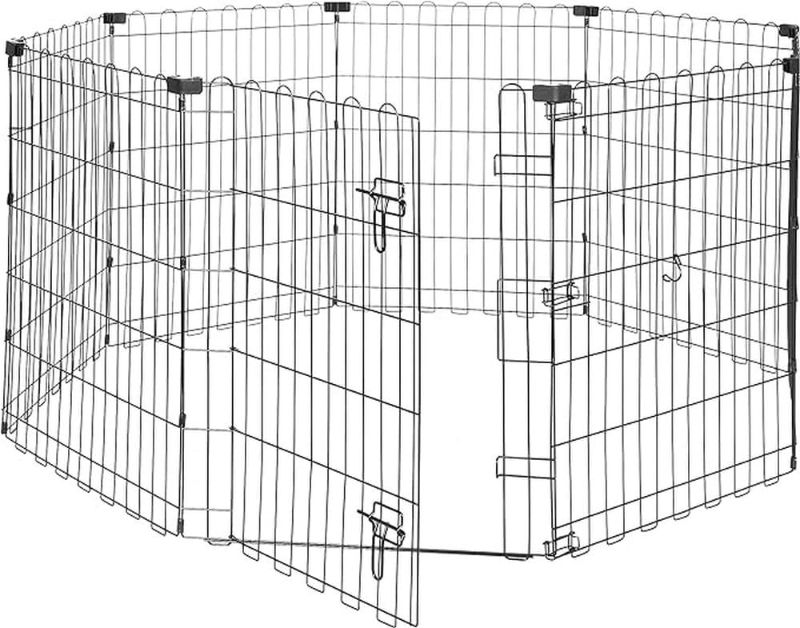 Photo 1 of ***(DOOR NOT INCLUDED)***
Amazon Basics - Octagonal Foldable Metal Exercise Pet Play Pen for Dogs, Fence Pen, Single Door, Small, Black 