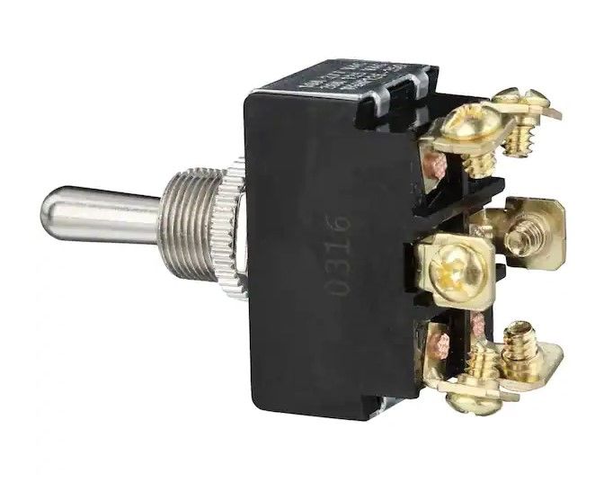 Photo 2 of Gardner Bender
20 Amp Double-Pole Toggle Switch (1-Pack)

On/off circuitry for simple control
Perfect for industrial equipment or emergency lighting
Use 1/2 in. mounting hole when mounting switch