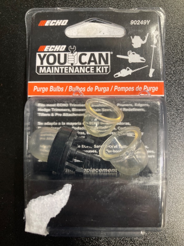 Photo 2 of ECHO Purge Bulb Kit part #90249Y ECHO replacement purge bulb.

Includes 2 on-carb purge bulbs, 1 remote purge bulb and grommet
Extend the life of your equipment by doing routine maintenance