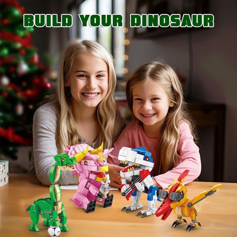 Photo 1 of WISEPLAY Dinosaur Building Block Set - Dinosaur Toys for Kids 6-10 - Birthday Gift for Kids Multi 2