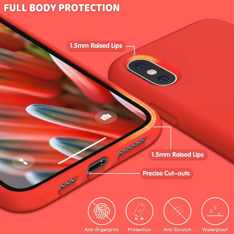 Photo 2 of OuXul iPhone Xs Max Case - Liquid Silicone Phone 10 Pro Max Case, Full Body Slim Soft Microfiber Lining Protective iPhone Xs Max Case for Men/Women 6.5 Inch