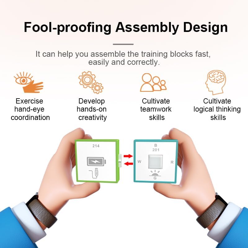 Photo 2 of (9 PACK) Givam Circuit Block Toys, Electronic Building Blocks Accessories
? FUN STEM PROJECTS : Each block contains an electronic component that can be connected to form a circuit by simply putting it together. It is very capacity for children to learn so