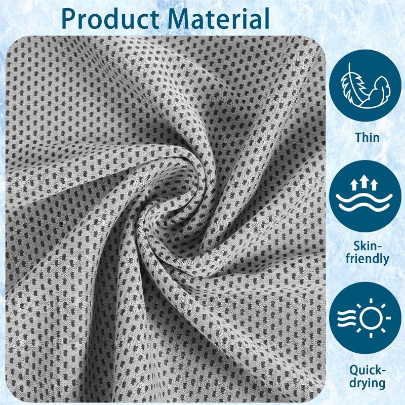 Photo 1 of (5 PACK) Cooling Towels Bulk 30 x 11 Inch Ice Towel Cooling Rag for Neck and Face Cooling Microfiber Cloth