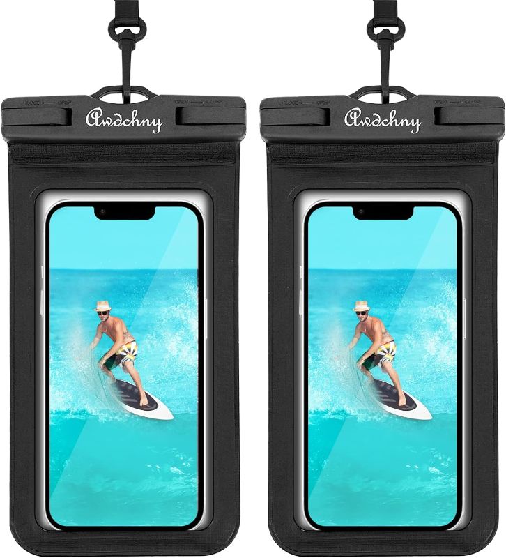 Photo 1 of (3 PACK) Awdchny Waterproof Phone Pouch Floating,Universal Waterproof Phone Case for iPhone 15 14Pro Max Phone Water Proof Phone Pouch iPhone,IPX8 iPhone Waterproof Pouch Underwater Phone Case 7.2"