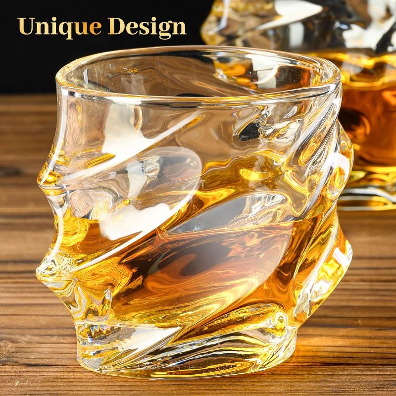 Photo 2 of (2 PACK of 2 )PARACITY Whiskey Glasses Set of 4, Old Fashioned Cocktail Glass, 10 OZ Whiskey Glasses, Bourbon Glasses, Glasses for Scotch, Liquor Vodka, Bourbon, Whiskey Gifts for Men, Husband, Boyfriend