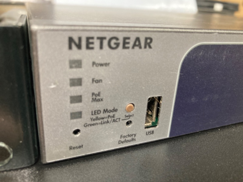 Photo 2 of NETGEAR 28-Port Gigabit Ethernet Smart Managed Pro PoE Switch (GS728TP) - with 24 x PoE+ @ 190W, 4 x 1G SFP, Desktop/Rackmount, and ProSAFE Lifetime Protection