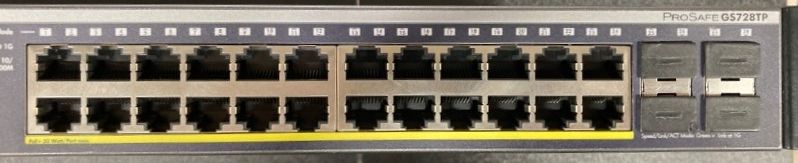 Photo 9 of NETGEAR 28-Port Gigabit Ethernet Smart Managed Pro PoE Switch (GS728TP) - with 24 x PoE+ @ 190W, 4 x 1G SFP, Desktop/Rackmount, and ProSAFE Lifetime Protection