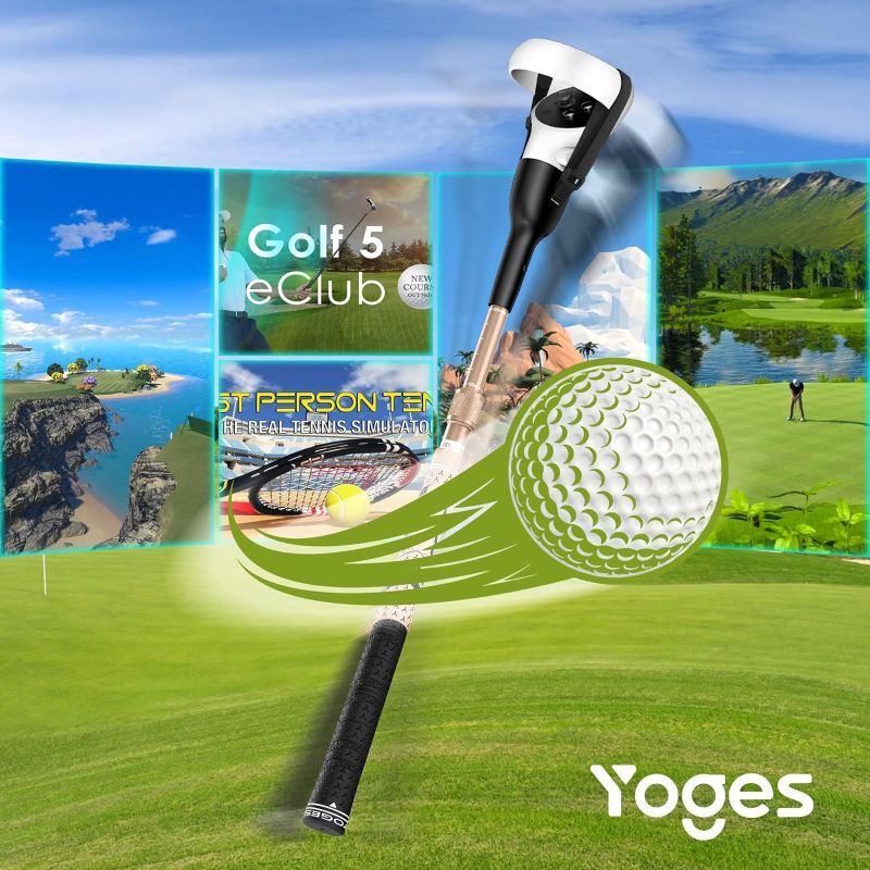 Photo 2 of YOGES VR Golf Club Handle Compatible with Oculus Quest 2, Adjustable Length Realistic Golf Club Attachment for Quest 2, Virtual Reality Grips Accessories Compatible with Golf +, Golf 5 eClub