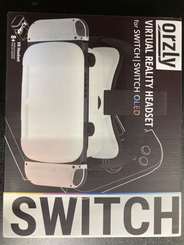 Photo 2 of Orzly VR Headset Designed for Nintendo Switch & Switch OLED Console with Adjustable Lens for a Virtual Reality Gaming Experience and for Labo VR - White - Gift Boxed Edition