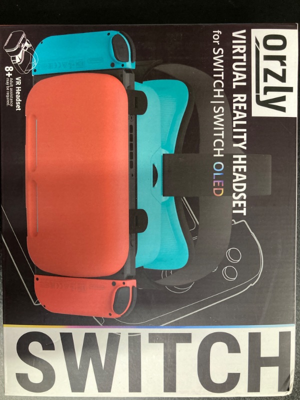 Photo 2 of Orzly VR Headset Designed for Nintendo Switch & Switch OLED Console with Adjustable Lens for a Virtual Reality Gaming Experience and for Labo VR - Colour Pop - Gift Boxed Edition Tanami