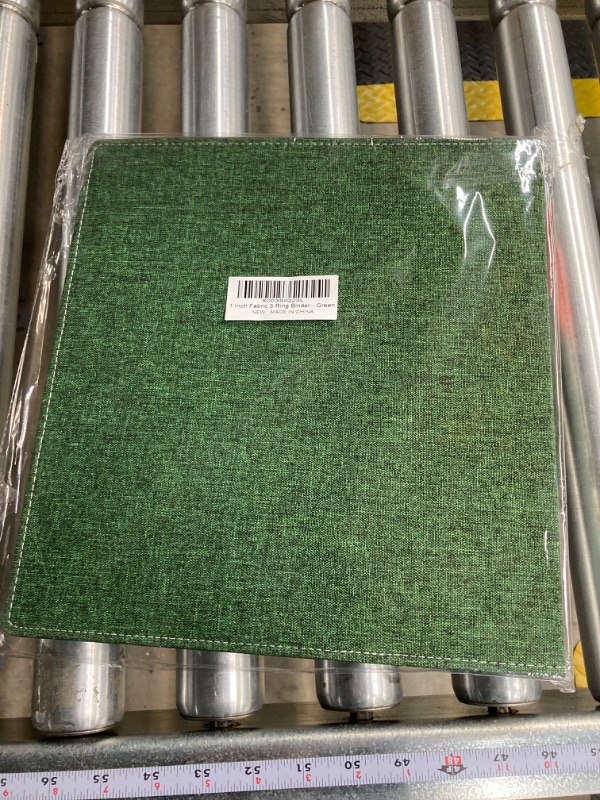 Photo 2 of 1 Inch 3 Ring Binder with Plastic Binder Divider,3 Ring Binder 1 Inch with Polyester Fabric Cover and 2 Interior Pockets Holds 8.5" x 11" Paper for School,Office and Homes - Green 1 inch Binder with dividers Green