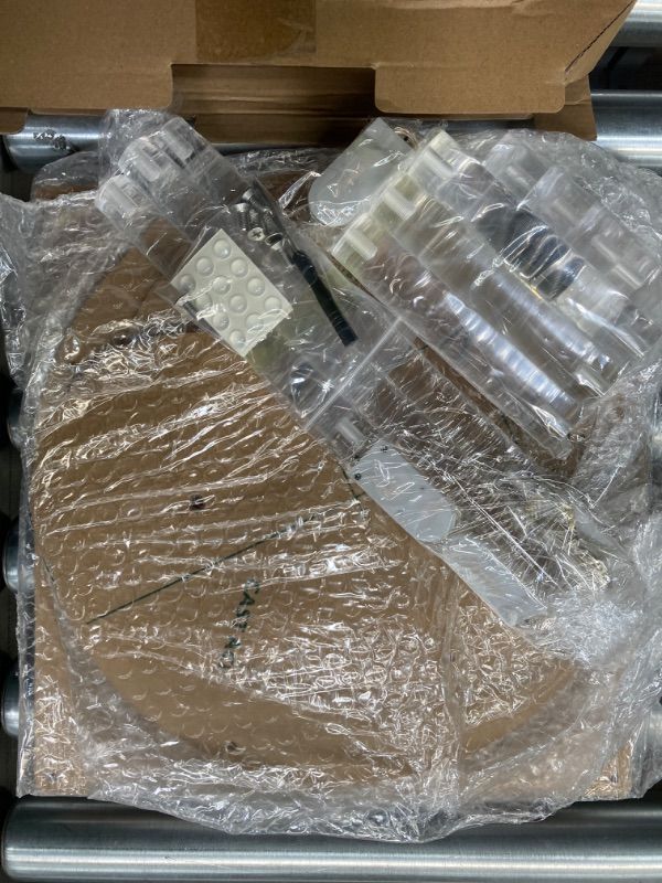 Photo 1 of Hushee 4 Pcs LED Acrylic Cupcake Stands Include 4 Tier Square Cake Stand and 3 Pcs Double Tier Round Cupcake Stands Cake Stand with LED Lights Suitable for Birthday Wedding Party Event Decoration