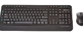 Photo 1 of Amazon Basics Wireless Full Size Computer Keyboard and Mouse Combo, US Layout (QWERTY), Black