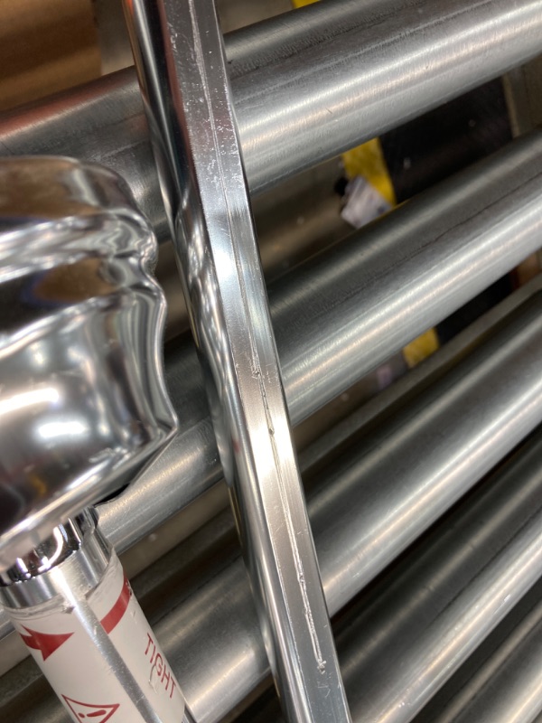 Photo 1 of Zenna Home NeverRust Rustproof Aluminum Tension Mount Curved Shower Rod, Chrome, 50"-72" Tension Curved Shower Rod Chrome