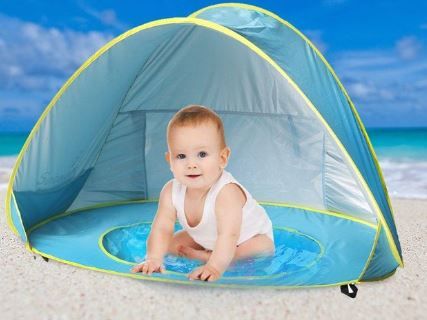 Photo 1 of Baby Beach Shade Pool Pop Up Tent UV Protection Sun Shelter Umbrella Blue 