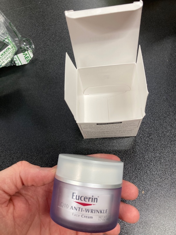 Photo 2 of Eucerin Q10 Anti-Wrinkle Face Cream, Unscented Face Cream for Sensitive Skin, 1.7 Oz Jar