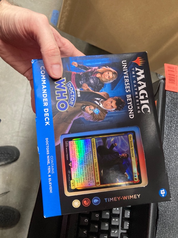 Photo 2 of **only the item on the top right of stock photo**  Magic The Gathering Doctor Who Commander Deck – Timey-Wimey (100-Card Deck, 2-Card Collector Booster Sample Pack + Accessories)