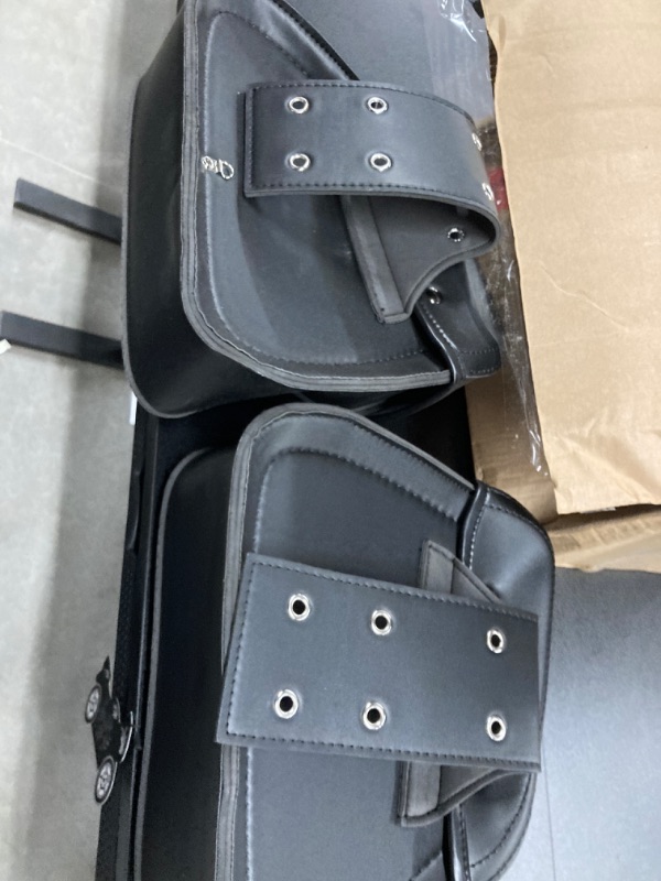 Photo 2 of Black Side Saddle Bags For Harley Touring Electra Street Road Glide King