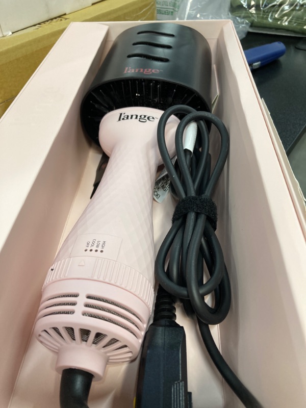 Photo 3 of L'ANGE HAIR Le Volume 2-in-1 Titanium Blow Dryer Brush | Hot Air Brush in One with Oval Barrel | Hair Styler for Smooth, Frizz-Free Results for All Hair Types (Blush - 75 mm) (Blush - 75mm)