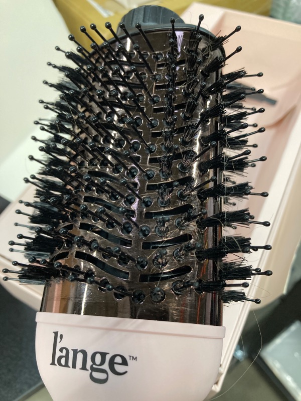 Photo 4 of L'ANGE HAIR Le Volume 2-in-1 Titanium Blow Dryer Brush | Hot Air Brush in One with Oval Barrel | Hair Styler for Smooth, Frizz-Free Results for All Hair Types (Blush - 75 mm) (Blush - 75mm)