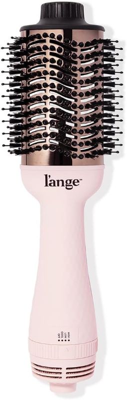 Photo 1 of L'ANGE HAIR Le Volume 2-in-1 Titanium Blow Dryer Brush | Hot Air Brush in One with Oval Barrel | Hair Styler for Smooth, Frizz-Free Results for All Hair Types (Blush - 75 mm) (Blush - 75mm)