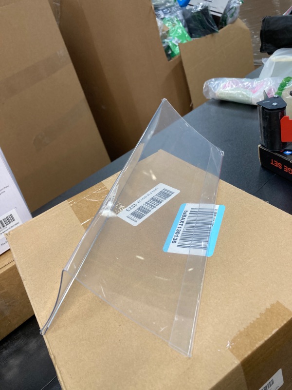 Photo 1 of Clear Plastic Name Tent Holders 11" x 4.25" Acrylic Name Plate for Desk PVC Name Card Tent Holder Desk Sign Frame for Table Office Business Conference Meeting Room School Display Stand (30 Pieces)