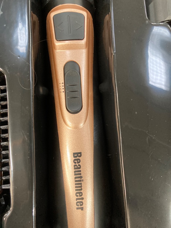 Photo 5 of Beautimeter 3-in-1 Hair Dryer Brush with Auto-Rotating Curling, Frizz Control, Negative Ionic Volumizer - Black & Gold