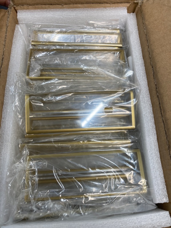 Photo 2 of 4 x 6 Clear Acrylic Wedding Table Number Holders with Gold Borders, Double Sided Gold Picture Frames for Restaurant Menu Recipe Cards Photo Display 10Pack Vertical 4x6‘’