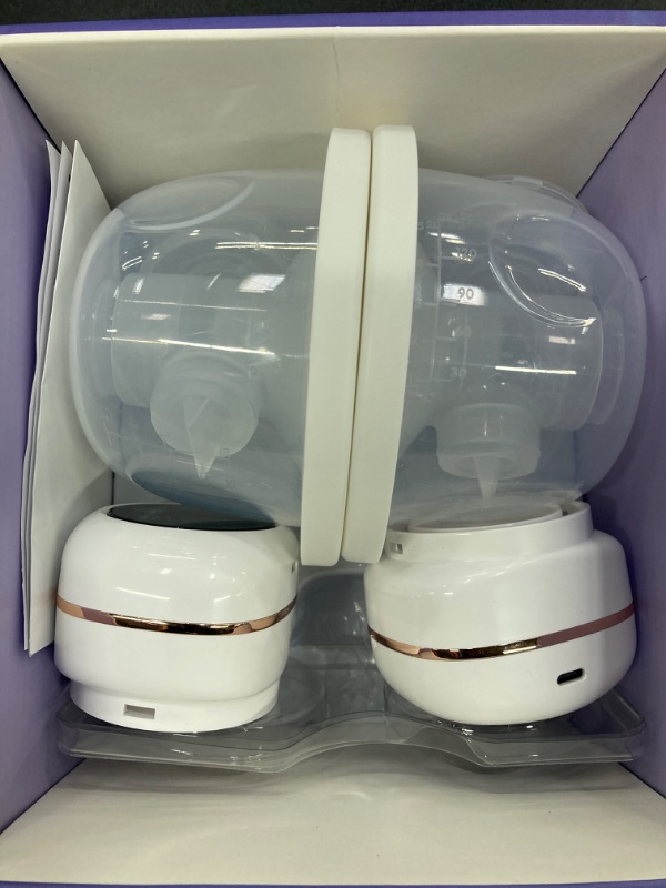 Photo 2 of Breast Pump Hands Free Breast Pump Wearable Breast Pump Electric Breast Pump, 3 Mode & 9 Levels, 25mm Flange, 2 Pack