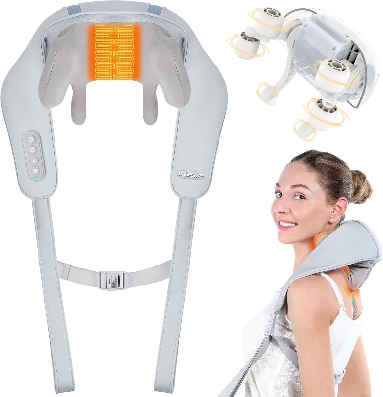 Photo 1 of *STOCK PHOTO REFERENCE ONLY*
Neck and Shoulder Massager with Heat Cordless Deep Tissue Electric 5D Shiatsu Kneading Back Massager for Pain Relief Full Body Massage Best Gifts for Men Women