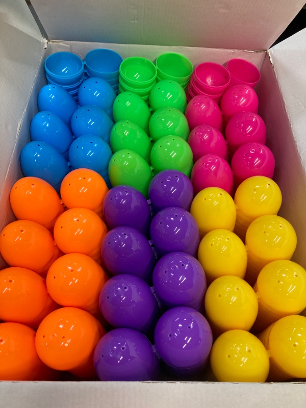 Photo 2 of JOYIN 264 PCS 3.15" Plastic Easter Eggs, Empty Easter Eggs Fillable, Colorful Bright Plastic Eggs Bulks for Easter Hunt, Filling Treats, Party Favor, Easter Basket Stuffers, Classroom Prize Supplies