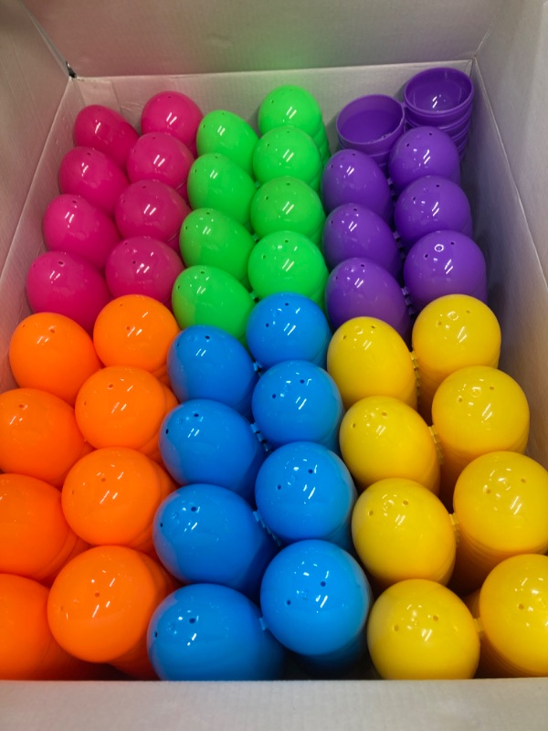 Photo 1 of JOYIN 264 PCS 3.15" Plastic Easter Eggs, Empty Easter Eggs Fillable, Colorful Bright Plastic Eggs Bulks for Easter Hunt, Filling Treats, Party Favor, Easter Basket Stuffers, Classroom Prize Supplies