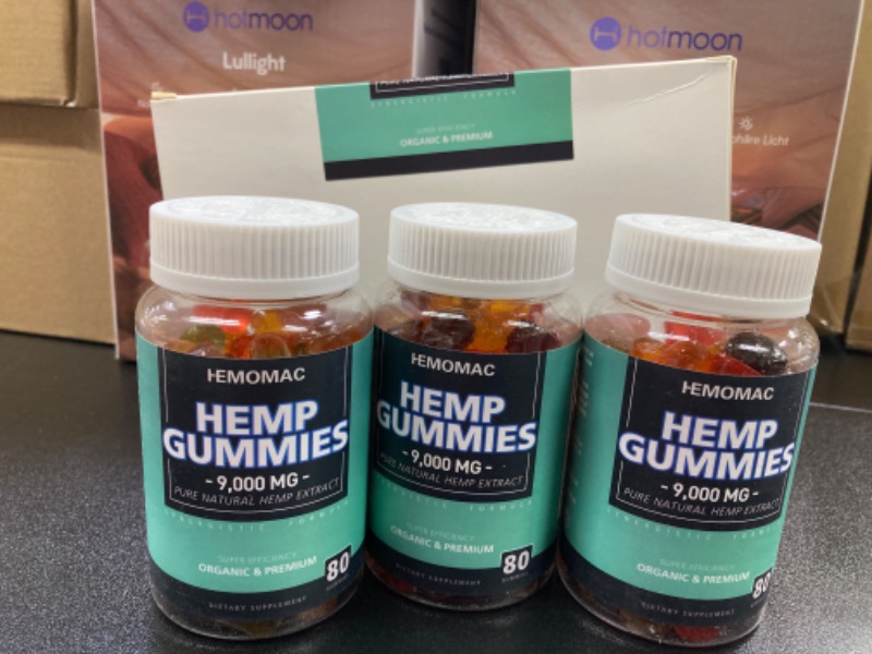 Photo 2 of 3 Packs  Gummies Extract Strengthen High Potency - Pure Hemp Oil CO2 Extract Sugar Free Made in US