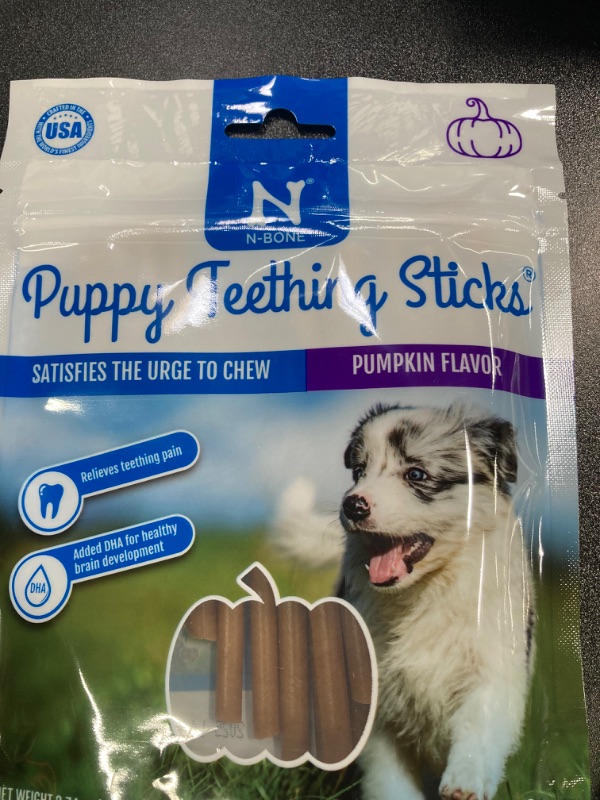 Photo 2 of 6 PACK BUNDLE///NO RETRUNS ASIS//N-Bone Puppy Teething Sticks Peanut Butter Flavor, 3.74-oz Bag Peanut Butter 3.74 Ounce (Pack of 1)