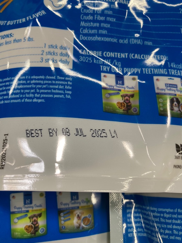 Photo 5 of 6 PACK BUNDLE///NO RETRUNS ASIS//N-Bone Puppy Teething Sticks Peanut Butter Flavor, 3.74-oz Bag Peanut Butter 3.74 Ounce (Pack of 1)