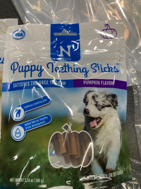 Photo 10 of 6 PACK BUNDLE///NO RETRUNS ASIS//N-Bone Puppy Teething Sticks Peanut Butter Flavor, 3.74-oz Bag Peanut Butter 3.74 Ounce (Pack of 1)