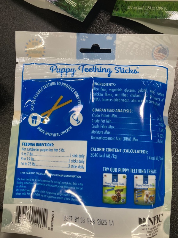 Photo 6 of 6 PACK BUNDLE//NO RETURNS AS IS///N-Bone Puppy Teething Sticks Pumpkin Flavor, 3.74-oz Bag