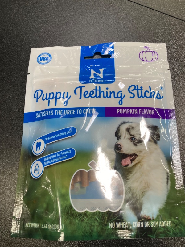 Photo 8 of 6 PACK BUNDLE//NO RETURNS AS IS///N-Bone Puppy Teething Sticks Pumpkin Flavor, 3.74-oz Bag