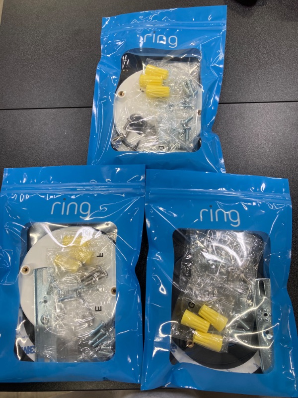 Photo 2 of 3 PACK//NO RETURNS AS IS//Ring Spare Parts Kit for Floodlight Cam Wired Pro