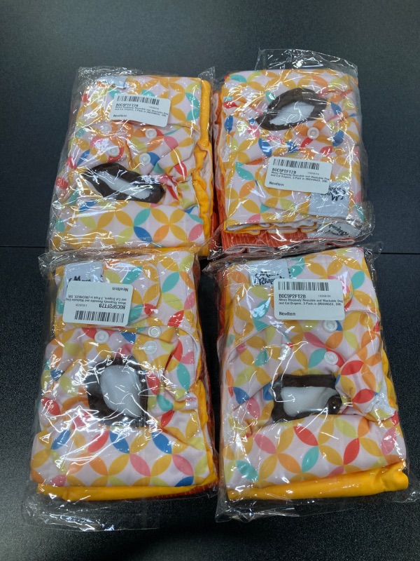 Photo 1 of 4 PACK BUNDLE//Mews Rhapsody Reusable and Washable Dog and Cat Diapers, 3 Pack in Small, Meow Geo Collection MEOWGEO SM