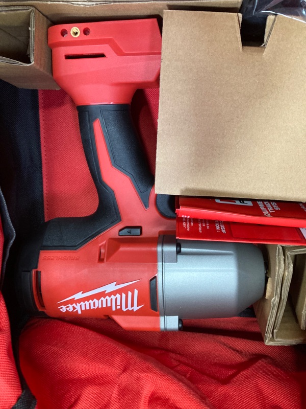 Photo 4 of Milwaukee
M18 18V Lithium-Ion Brushless Cordless 1/2 in. Impact Wrench with Friction Ring Kit