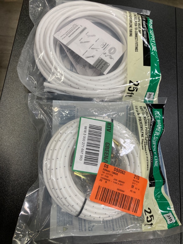 Photo 2 of 2 PACK BUNDLE///1/4 in. x 25 ft. Push-to-Connect Brass Poly Ice Maker Kit Includes Saddle Valve and Fittings