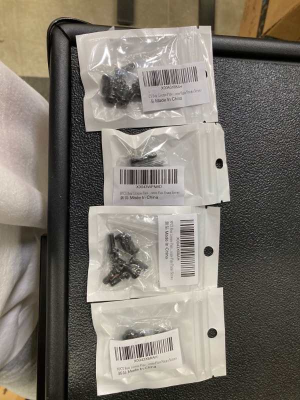 Photo 1 of 8PCS Rear License Plate Screws, M5 Bolt Phillips Machine Pan Head 18-8, Compatible with Tesla Model 3, Y and BMW, Stainless Steel Black Oxide Car License Plate Frame Screws