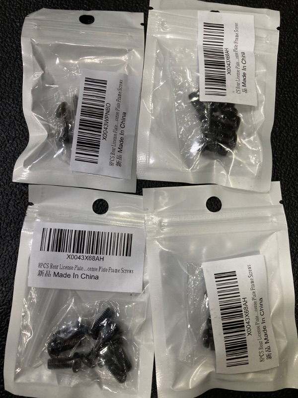 Photo 1 of 8PCS Rear License Plate Screws, M5 Bolt Phillips Machine Pan Head 18-8, Compatible with Tesla Model 3, Y and BMW, Stainless Steel Black Oxide Car License Plate Frame Screws