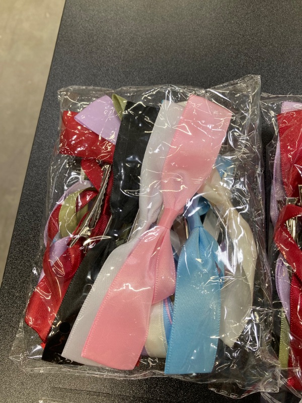 Photo 1 of 7 PACK BUNDLE///Bow Hair Clips for Women, 8pcs Hair Bow Clips for Girls, Hair Ribbon Bows with Long Tail, Bowknot Tassel Claw Hair Clip - Hair Barrettes with Bow (8pcs) Rainbow (8pcs)