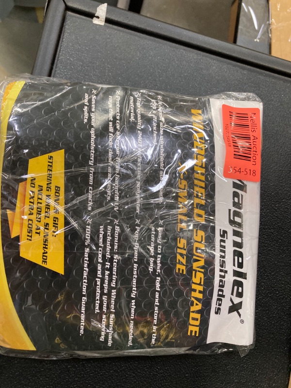 Photo 2 of Magnelex Windshield Sun Shade for Jeep Wrangler, Rubicon, Gladiator with Bonus Steering Wheel Sun Shade. 240T Reflective Fabric Blocks Sun. Foldable Sun Shield Keeps Your Vehicle Cool X-SMALL - (59" x 21")